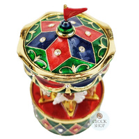 Multi-Coloured Carousel Enamel Music Box image