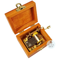 Wooden Hand Crank Music Box- Girls At The Piano By Renoir (Beethoven- Fur Elise) image