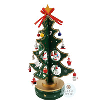 Rotating Musical Christmas Tree With Decorations 33cm (Silent Night) image