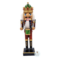 23cm Brown & Green Drummer Nutcracker image