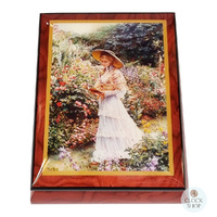 Wooden Musical Jewellery Box- Quiet Garden By Sandra Kuck (Beethoven- Ode To Joy) image