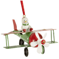 6cm Biplane Hanging Decoration- Assorted Designs image
