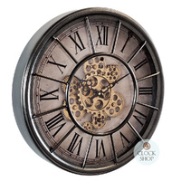 46.5cm Grant Grey Moving Gear Wall Clock By COUNTRYFIELD image