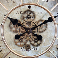 60cm Alford Copper Moving Gear Wall Clock By COUNTRYFIELD image