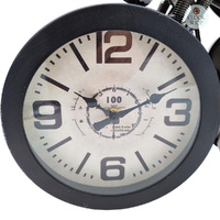25cm White Motorbike Battery Table Clock By COUNTRYFIELD image