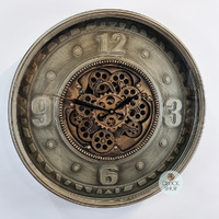 60cm Jolijn Bronze Moving Gear Wall Clock By COUNTRYFIELD image