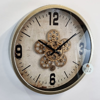46cm Thijs Bronze Moving Gear Wall Clock By COUNTRYFIELD image