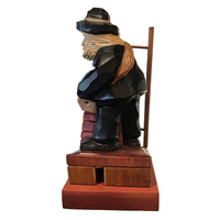 21cm Hand Carved Chimney Sweep German Incense Burner By Master Carver image