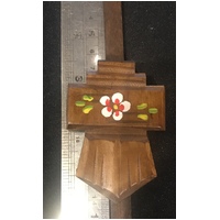 Cuckoo Clock Mechanical Pendulum Chalet Style Hand Painted in Cherry Colour - Rod Length 180mm image