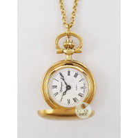 23mm Gold Womens Pendant Watch With Brushed Finish By CLASSIQUE (Roman) image