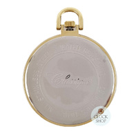 4.3cm Gold Plated Stainless Steel Open Dial Pocket Watch By CLASSIQUE (White Arabic) image