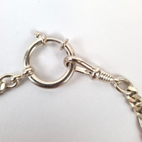 25cm Sterling Silver Figaro Pocket Watch Chain By CLASSIQUE image