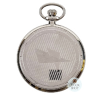 48mm Stainless Steel Unisex Pocket Watch With Open Dial By CLASSIQUE (White Fine Arabic) image