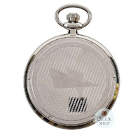 4.8cm Stainless Steel Open Dial Pocket Watch By CLASSIQUE (White Arabic) image