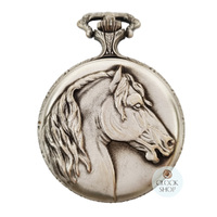 48mm Two Tone Unisex Pocket Watch With Three Horses By CLASSIQUE (Arabic) image
