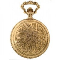 48mm Gold Unisex Pocket Watch With Sailing Boat By CLASSIQUE (Arabic) image