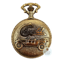 48mm Gold Unisex Pocket Watch With Chevrolet By CLASSIQUE (Roman) image