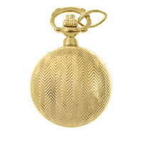 23mm Gold Womens Pendant Watch With Zig Zag Pattern By CLASSIQUE image