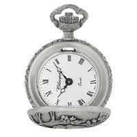 27mm Rhodium Womens Pendant Watch With Love Birds By CLASSIQUE (Roman) image