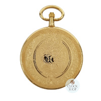 41mm Gold Unisex Pocket Watch With Floral Crest By CLASSIQUE (Roman) image