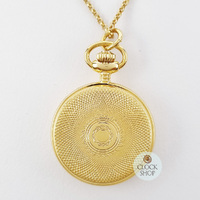 30mm Gold Womens Pendant Watch With Crest By CLASSIQUE (Arabic) image