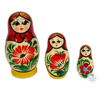 Kirov Russian Dolls- Red Scarf & Yellow Dress 7cm (Set Of 3) image