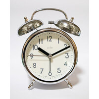 12.5cm Hardwick Chrome Double Bell Silent Analogue Alarm Clock By ACCTIM image