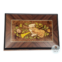 Burlwood 18 Note Musical Jewellery Box With Instrument Inlay (Edelweiss) image