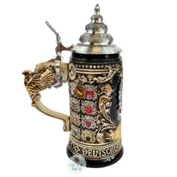 Deutschland Golden Eagle Beer Stein With State Flags 0.75L By KING image