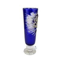 Lord Of Crystal Blue Glass Beer Cup with Bavaria Crest 0.5L By KING image