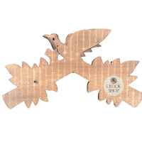 18cm Wooden Carved Cuckoo Clock Top With Bird image
