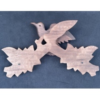 24cm Wooden Carved Cuckoo Clock Top With Bird image