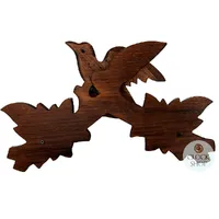 24cm Wooden Carved Cuckoo Clock Top With Bird image