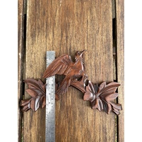 Wooden Carved Top With Bird For Cuckoo Clock 29cm image