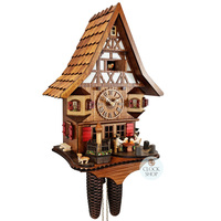 Beer Drinkers 8 Day Mechanical Chalet Cuckoo Clock 43cm By SCHNEIDER image
