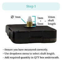 Customisable Press Fit Sweep Clock Movement Kit | Fits 3.5mm & 5.5mm Hand Holes image