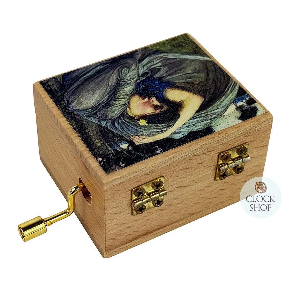 Wooden Hand Crank Music Box- Boreas (Au Claire De La Lune) image