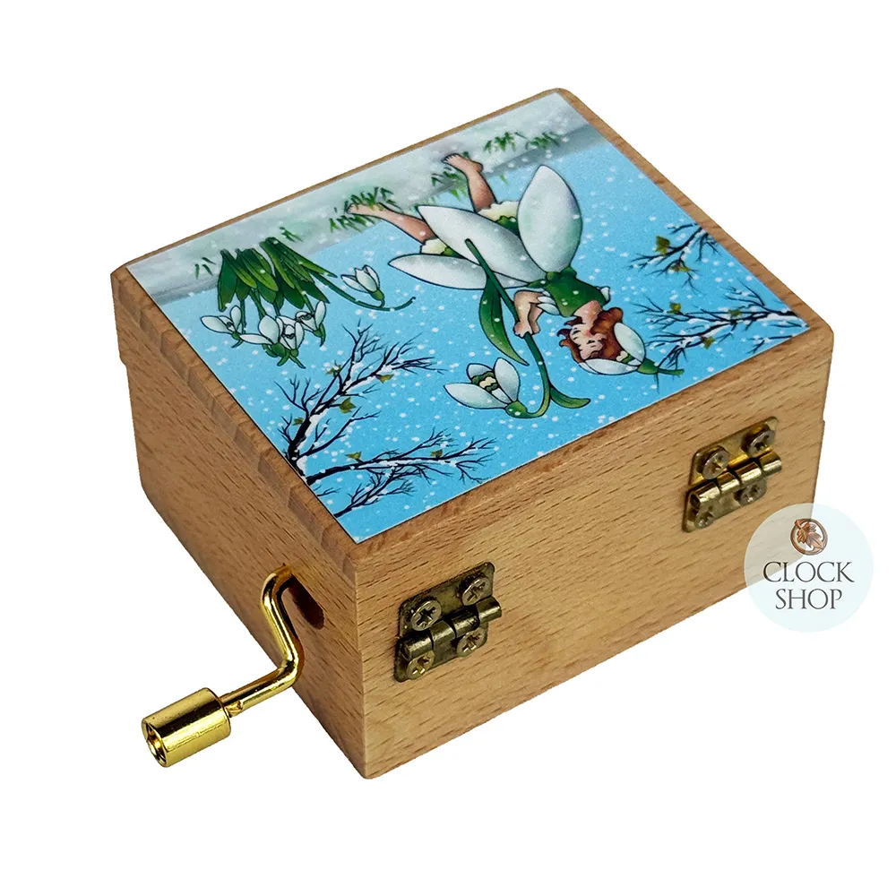 Wooden Hand Crank Music Box- Snowdrop Flower Children (Vivaldi- Spring) image