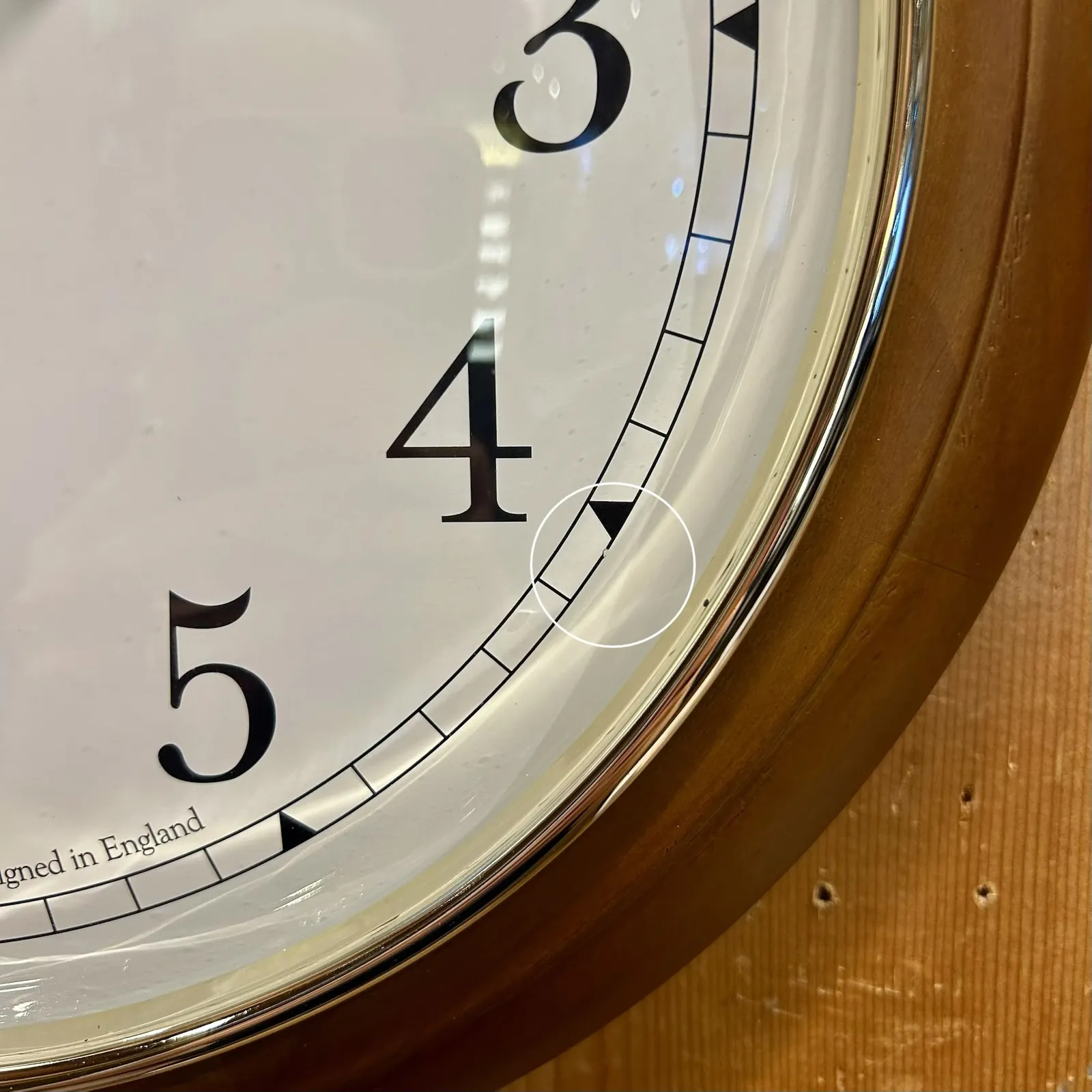 31cm Winchester Oak Wall Clock By ACCTIM (Blemish On Glass) image