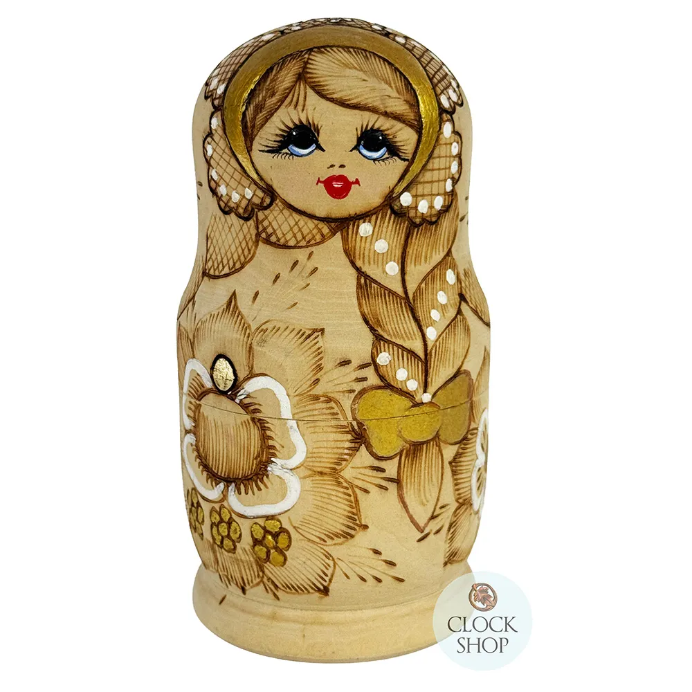 Woodburn Russian Dolls- Gold 18cm (Set Of 5) image