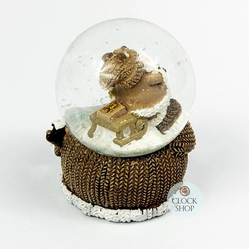 6cm Teddy Bear & Santa Claus Snow Globe- Assorted Designs image
