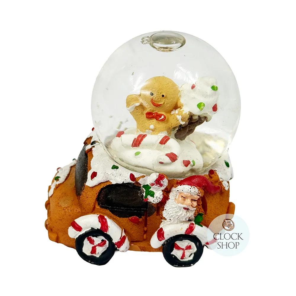 7cm Gingerbread Man On Car Snow Globe image