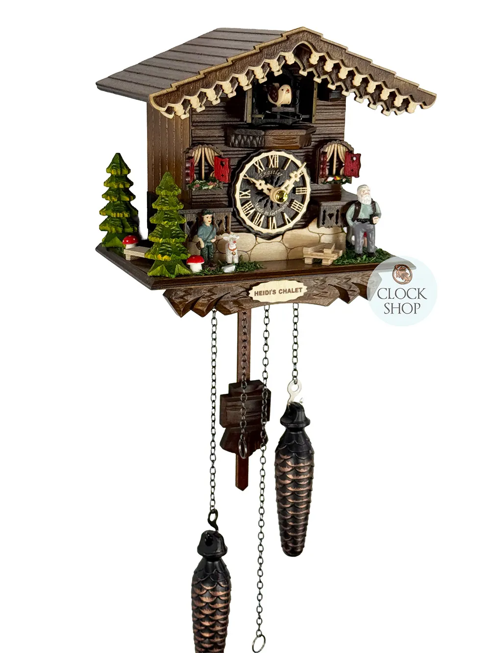 Heidi House Battery Chalet Cuckoo Clock 18.5cm By ENGSTLER image