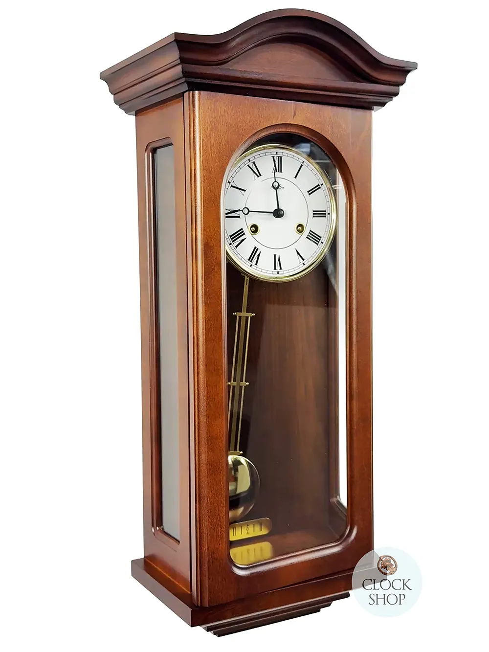 67cm Walnut 8 Day Mechanical Bim Bam Wall Clock By AMS image