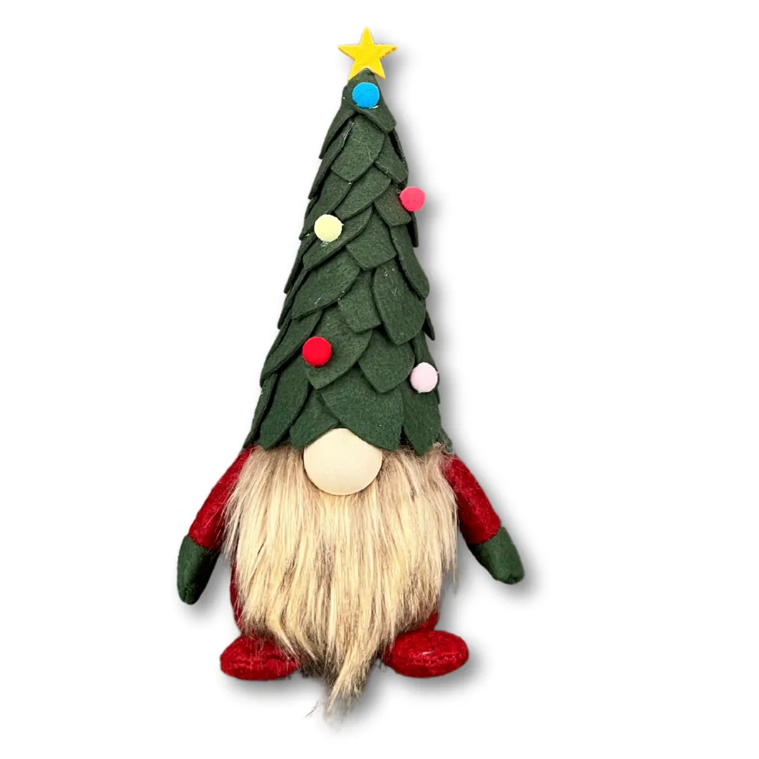 Ollie Ornamental | Gnome With Christmas Tree Hat image