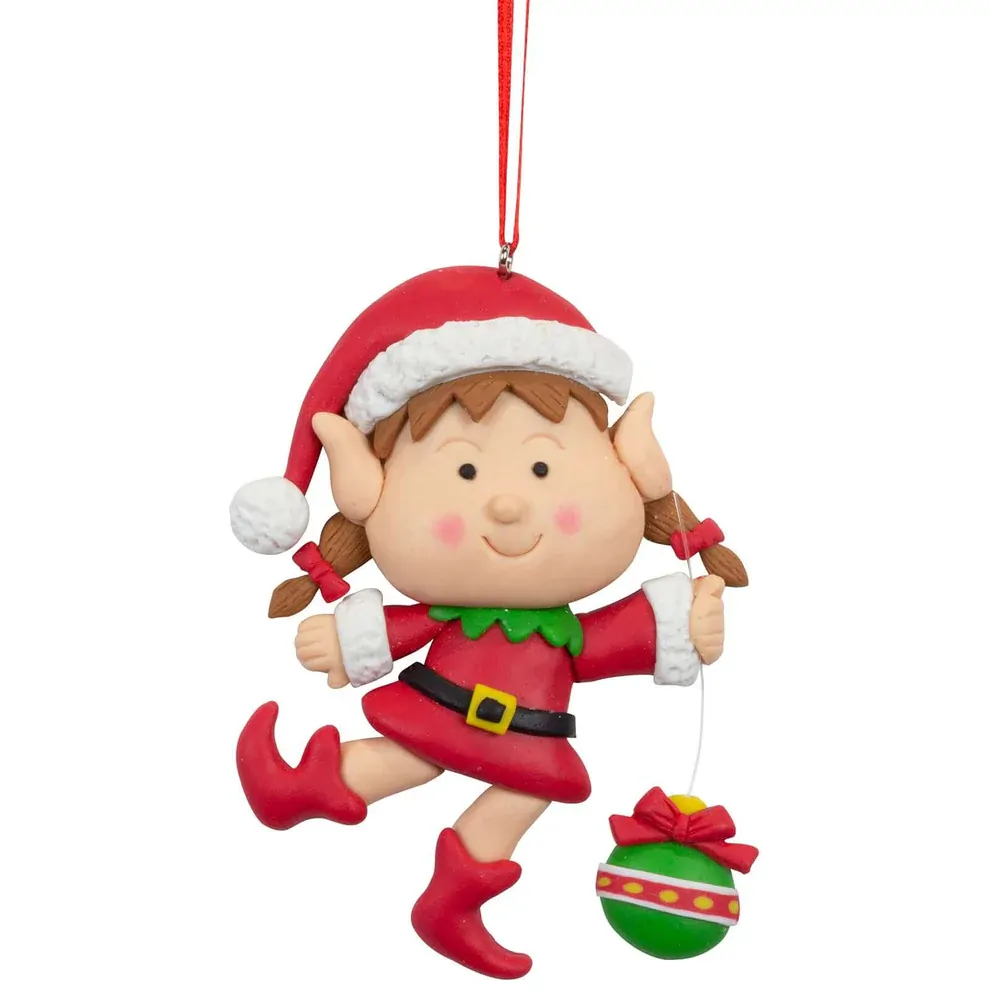 10cm Christmas Tree Elf Figurine Hanging Decoration- Assorted Designs image