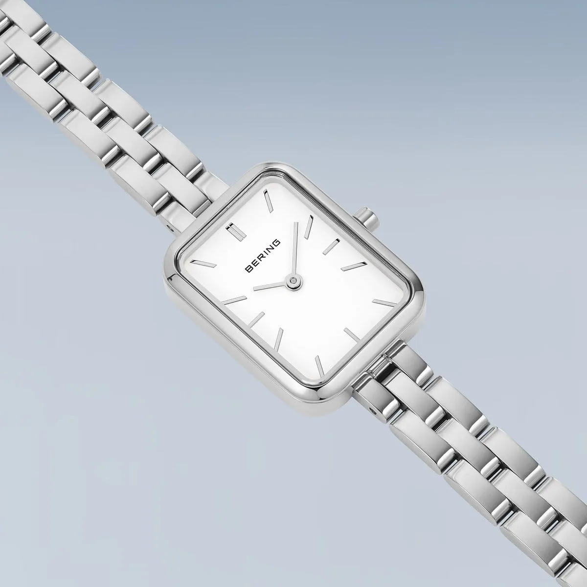 26mm Classic Collection Womens Watch With White Dial & Silver Stainless Steel Link Strap By BERING image