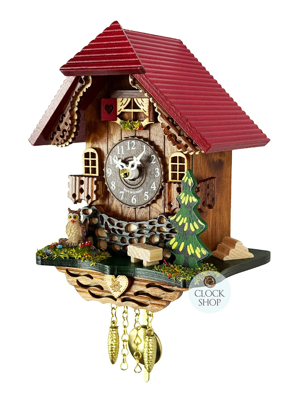 Forest Cabin Battery Chalet Kuckulino With Owl 16cm By TRENKLE image