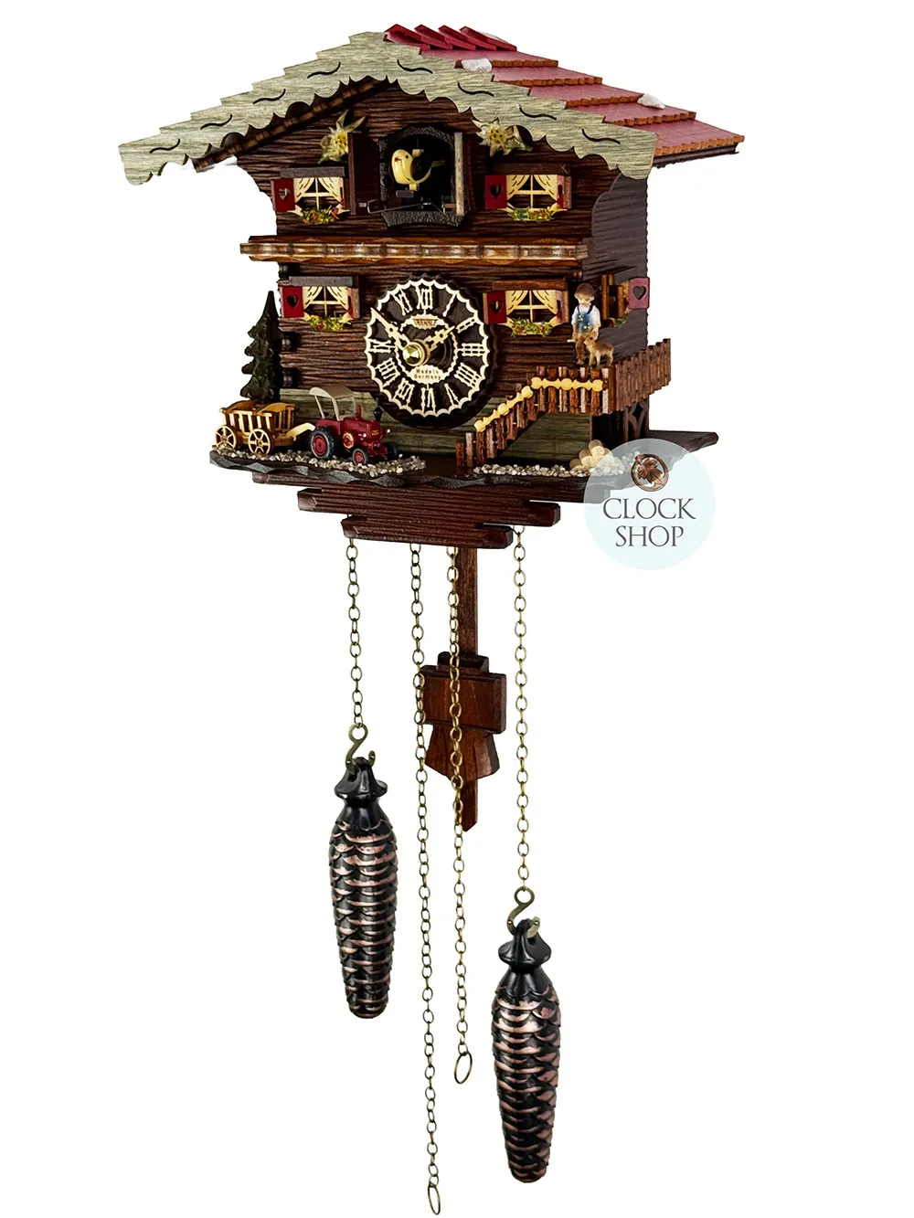 Tractor Battery Chalet Cuckoo Clock By TRENKLE image