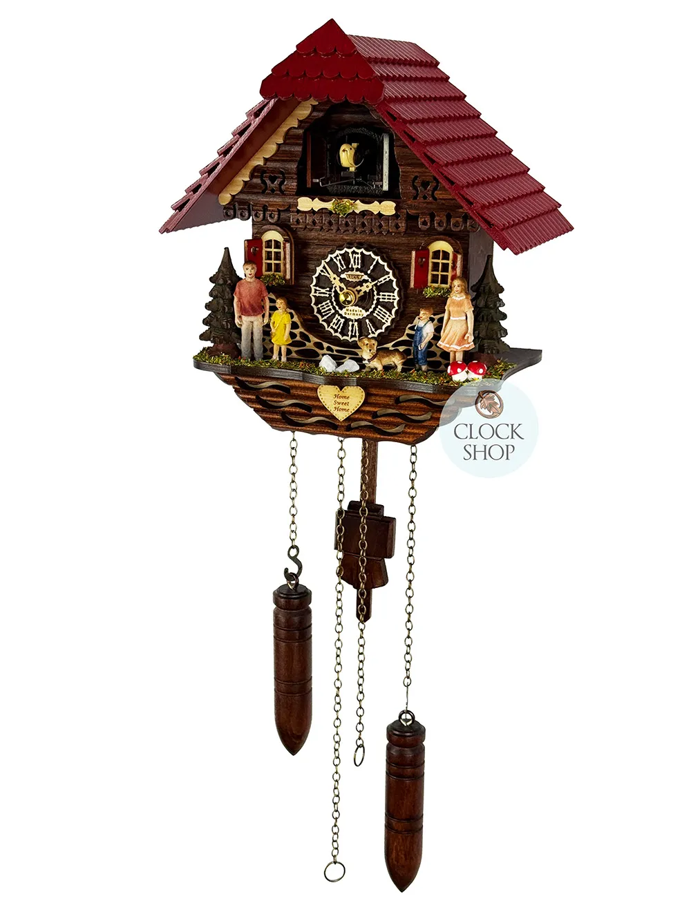 Home Sweet Home Battery Chalet Cuckoo Clock 21cm By TRENKLE image